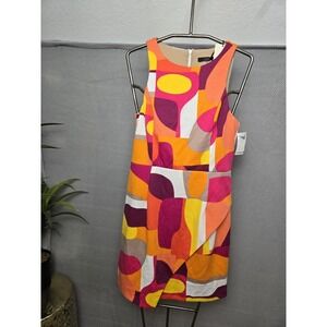 Trina Turk Dress colorful color block‎ NWT sz 8